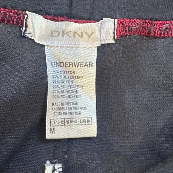 DKNY Velour Wide Leg Lounge Pants Sweatpants size Medium Black - Picture 10 of 10